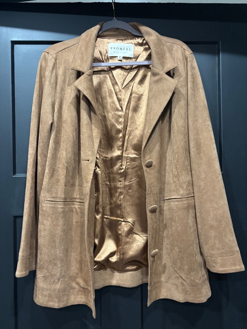 Oversized suede blazer